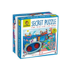 SECRET PUZZLE  EL MAR  (CON LUPA) PUZ 24 PCAS