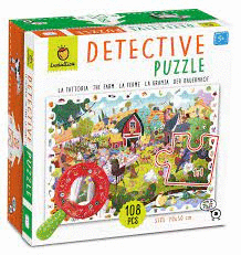 DETECTIVE PUZZLE LA GRANJA (CON  LUPA) 108 PCS 5+