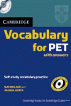 CAMBRIDGE VOCABULARY FOR PET+CD