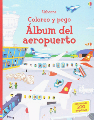 ALBUM DEL AEROPUERTO  COLOREO Y PEGO