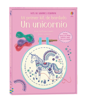 UN UNICORNIO  MI PRIMER KIT DE BORDADO