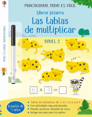 LIBROS PIZARRA TABLAS DE MULTIPLICAR 2