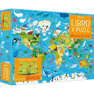 ANIMALES DEL MUNDO   LIBRO Y PUZLE 200