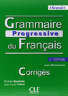 GRAMMAIRE PROG DU FRANÇAIS AVANCE - CORRIGES