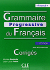 GRAMMAIRE PROG DU FRANAIS AVANCE - CORRIGES