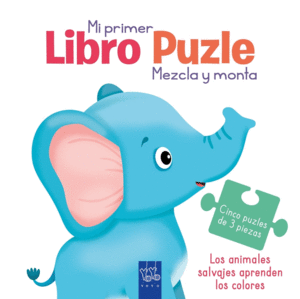 LIBRO PUZLE  LOS ANIMALES SALVAJES APRENDEN LOS COLORES