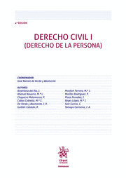 DERECHO CIVIL I  DERECHO DE LA PERSONA 4EDIC.