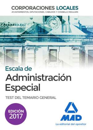 ADMINISTRACION ESPECIAL  TEST TEMARIO CC.LL