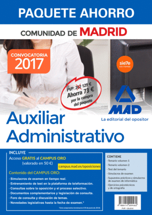 PAQUETE AHORRO AUXILIAR ADMINISTRATIVO COMUNIDAD MADRID