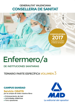 ENFERMERO/A TEMARIO 3 ESPECIFICO GENERALITAT