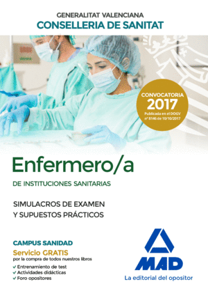 ENFERMERO/A SIMULACROS EXAMEN Y SUPUESTOS PRACTICOS 2017