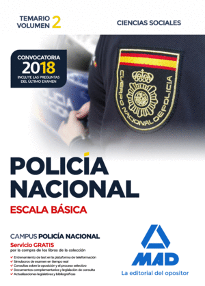 POLIC�A NACIONAL TEMARIO 2 2018 ESCALA BASICA