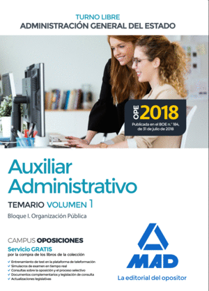 AUXILIAR ADMINISTRATIVO ESTADO TEMARIO 1