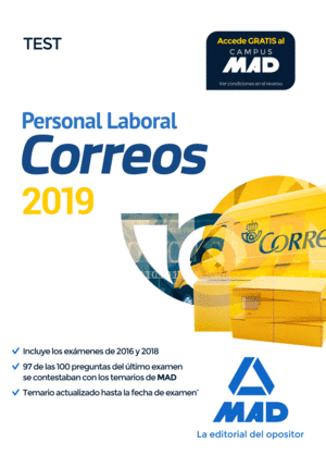 CORREOS PERSONAL LABORAL TEST 2019