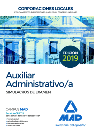 AUXILIAR ADMINISTRATIVO CCLL  SIMULACROS DE EXAMEN