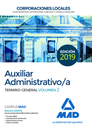 AUXILIAR ADMINISTRATIVO CCLL TEMARIO 2