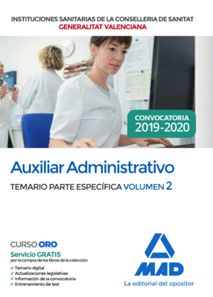 AUXILIAR ADMINISTRATICO 2 TEMARIO ESPECIFICO 2019-20