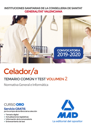 CELADOR/A  2019-20 TEMARIO 2 Y TEST PARTE COMUN