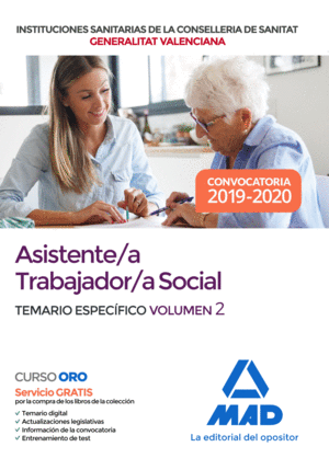 ASISTENTE TRABAJADOR SOCIAL TEMARIO ESPECIFICO VOLUMEN 2 -2020 GENERALITAT