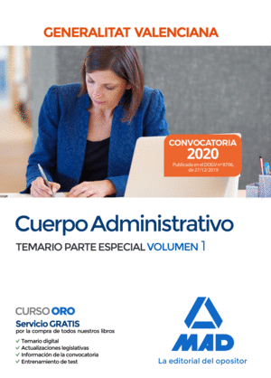 CUERPO ADMINISTRATIVO TEMARIO 1 ESPECIAL GENERALITAT VALENCIANA