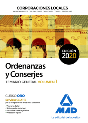 ORDENANZAS Y CONSERJES 1 TEMARIO CCLL 2020