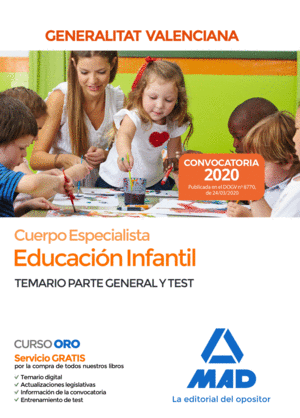 CUERPO ESPECIALISTA EDUCACIÓN INFANTIL TEMARIO Y TEST PARTE GENERAL