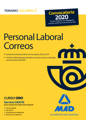 PERSONAL LABORAL CORREOS TEMARIO 2