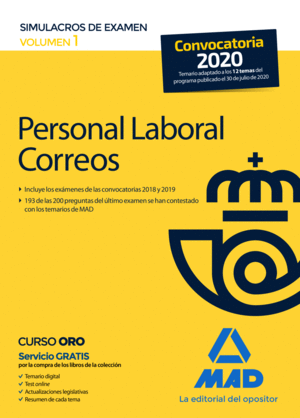 PERSONAL LABORAL CORREOS  SIMULACROS DE EXAMEN 1
