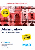ADMINISTRATIVO/A  AYUNTAMIENTOS TESTS  DIPUTACIONES Y CORPORACIONES LOCALES.