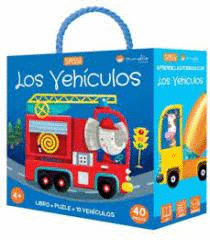 LOS VEHICULOS  LIBRO+PUZLE 40 PCS