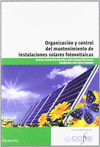 ORGANIZACION Y CONTROL MANTENIMIENTO INSTALACION SOLAR