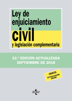 LEY DE ENJUICIAMIENTO CIVIL 2018 Y LEGISLACIN COMPLEMENTARIA