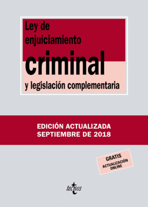 LEY DE ENJUICIAMIENTO CRIMINAL 2018 Y LEGISLACIN COMPLEMENTARIA
