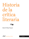 HISTORIA DE LA CRITICA LITERARIA