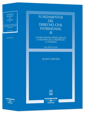 FUNDAMENTOS DERECHO CIVIL PATRIMONIAL III 5 ED