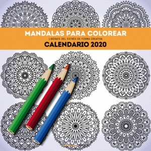 CALENDARIO MANDALAS PARA COLOREAR 2020