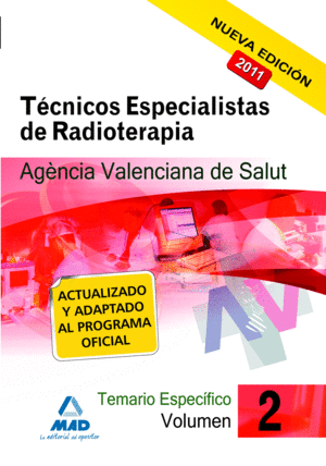 T�CNICOS ESPECIALISTAS RADIOTERAPIA 2  TEMARIO AVS