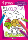 MI PRIMER LIBRO PARA COLOREAR CON PEGATINAS ROSA