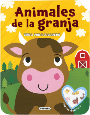 ANIMALES DE LA GRANJA  COLOREA CON PEGATINAS