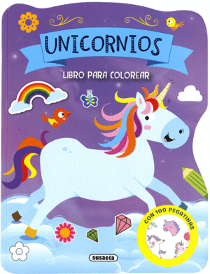 UNICORNIOS  COLOREA PEGATINAS