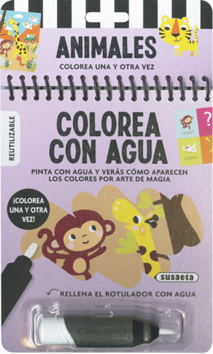 ANIMALES  COLOREA CON AGUA