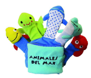 ANIMALES DEL MAR  TELA MARIONETAS DEDO