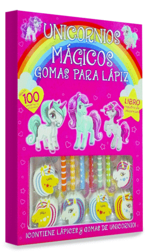 UNICORNIOS MAGICOS  ESTUCHE LAPICES Y GOMAS