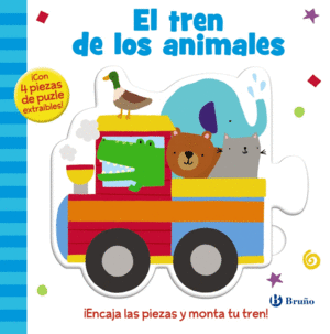 EL TREN DE LOS ANIMALES   4 PIEZAS DE PUZLE