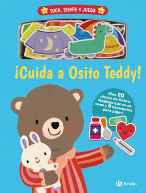 TOCA SIENTE Y JUEGA   CUIDA A OSITO TEDDY   CARTONE