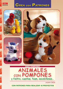 ANIMALES CON POMPONES Y FIELTRO CUENTAS FOAM ESCOBILLONES