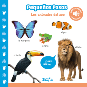 ANIMALES DEL ZOO  PEQUEOS PASOS  CARTONE SONIDOS