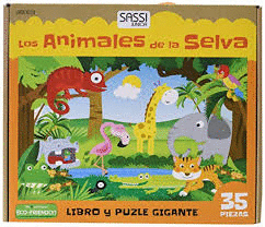 ANIMALES DE LA SELVA (LIBRO Y PUZLE GIGANTE)