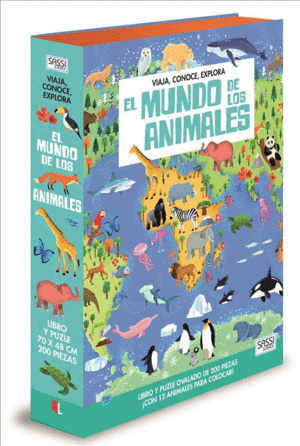 EL MUNDO DE LOS ANIMALES   (LIBRO + PUZZLE OVALADO)