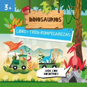 DINOSAURIOS  LIBRO-TREN-PUZLE